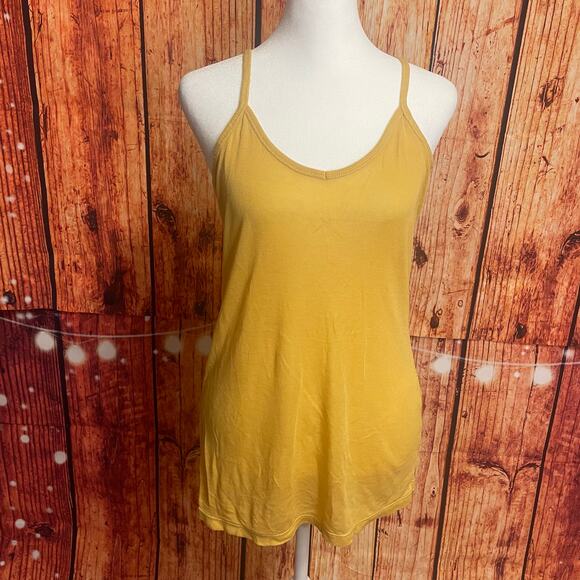 Set of 2 Free People lightweight camisoles size Large brown & yellow tencel - Picture 5 of 9